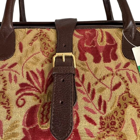 Neiman Marcus Womens Doctor Bag Vintage Italian Tapestry Vintage Bag NWT - Picture 6 of 12